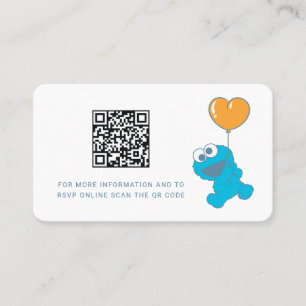 Carte De Placement Registre des cadeaux de Cookie Monster Balloon