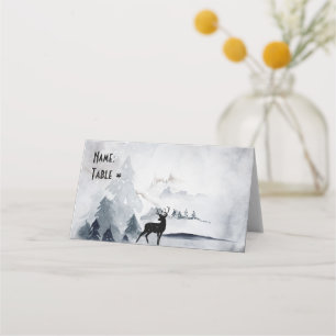 Carte De Placement Rennes dans l'Aquarelle gris sauvage Noël