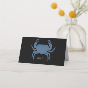 Carte De Placement Répétition de mariage minimaliste crabe noir