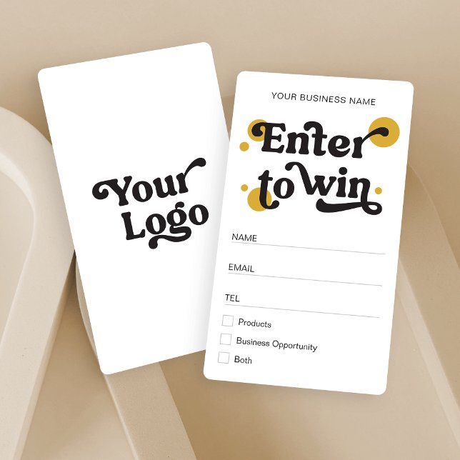 Carte De Placement Retro Moderne Prix Draw Raffle Billet d'affaires (Créateur téléchargé)