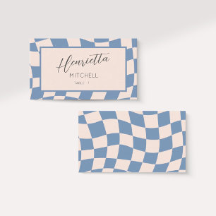 Carte De Placement RÉTRO SUPER Les années 70 BLEU TONNES MUTÉES