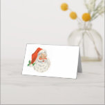 Carte De Placement Rétro Vintage Jolly Santa Claus de Christmas<br><div class="desc">Carte pliée avec une photo rétro festive. Le vieux Père Noël Jolly avec ses joues rousses et son sourire chaleureux et amical. Un peu de nostalgie de l'ancienne école pour les vieux temps,  cette image rappelle les souvenirs des célébrations du passé de Noël.</div>
