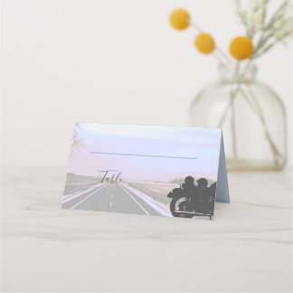 Carte De Placement Rêves du Mariage de moto Open Road