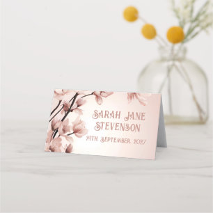 Carte De Placement Romance florissante : Un thème Mariage floral