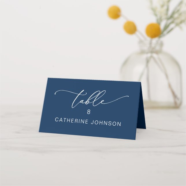 Carte De Placement Romantic Elegance Mariage Dîner Nom de l'hôte (Dos)