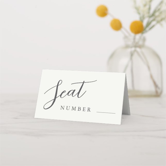 Carte De Placement Romantic Ivory Wedding Seat (Devant)