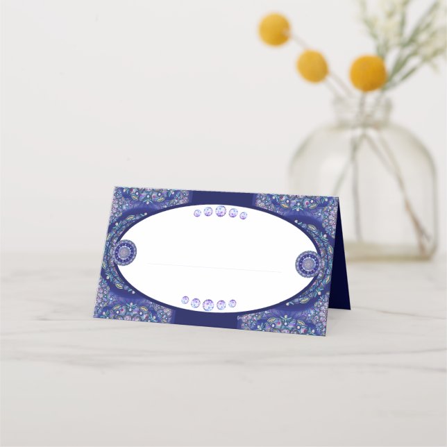 Carte De Placement Rosace bleue (Devant)