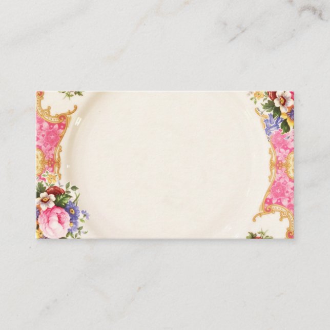 Carte De Placement Rose anglais victorien High Tea Party Place Card (Devant)