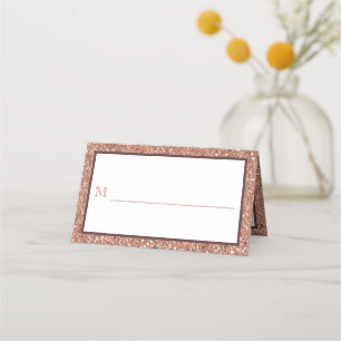 Carte De Placement Rose bat mitzvah Gold Faux Parties scintillant Par