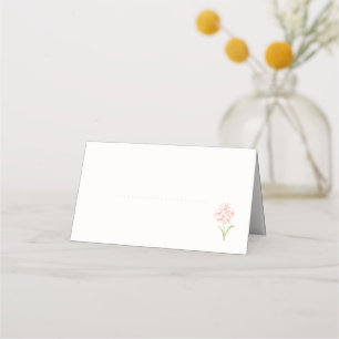 Carte De Placement Rose floral simple Mariage ivoire Escort