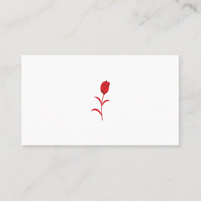 Carte De Placement Rose Madder, Rouge lave, design floral (Devant)