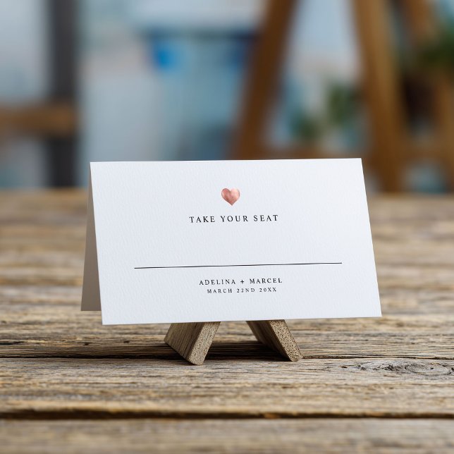 Carte De Placement Rose  moderne Gold Mariage Table Carte Place (Créateur téléchargé)