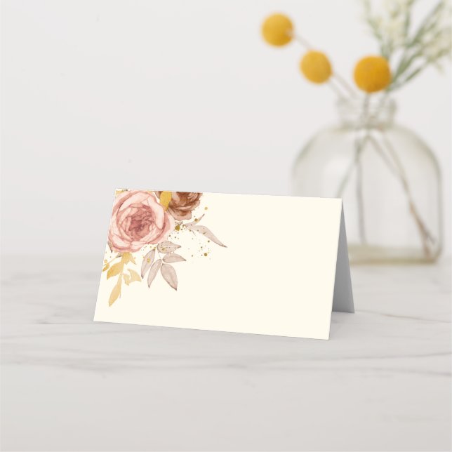 Carte De Placement rose  rose clair mariage (Devant)