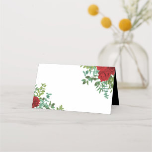 Carte De Placement Rose rouge noir Mariage gothique foncé