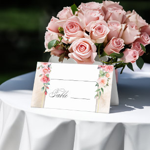 Carte De Placement Roses roses roses roses romantiques