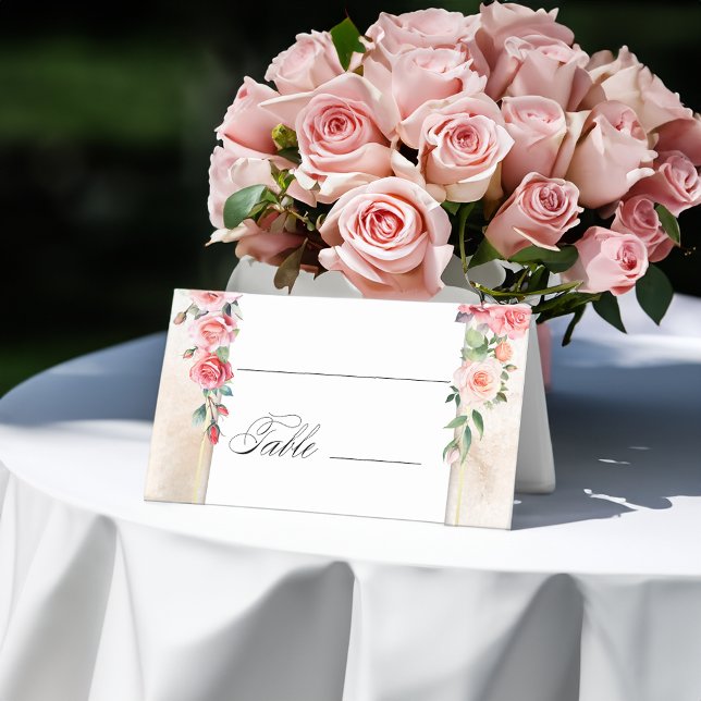 Carte De Placement Roses roses roses roses romantiques (Créateur téléchargé)