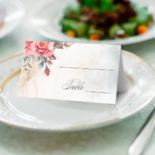 Carte De Placement Roses roses roses roses romantiques