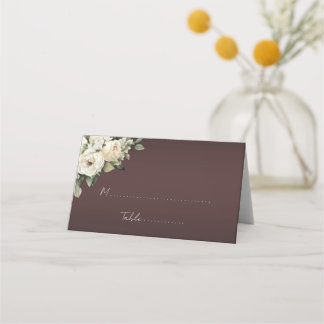 Carte De Placement Roses rustiques sur Mariage bourguignon