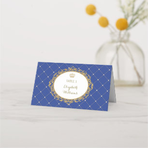 Carte De Placement Royal Blue Gold Prince Place Cards Table des matiè
