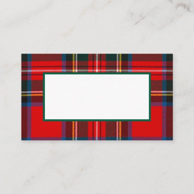 Carte De Placement Royal Stewart Christmas Plaid (Devant)