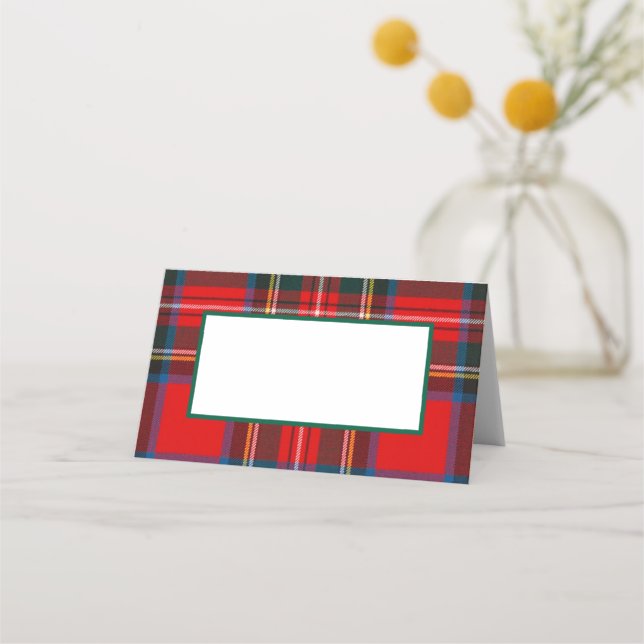 Carte De Placement Royal Stewart Christmas Plaid FOLÉ (Devant)