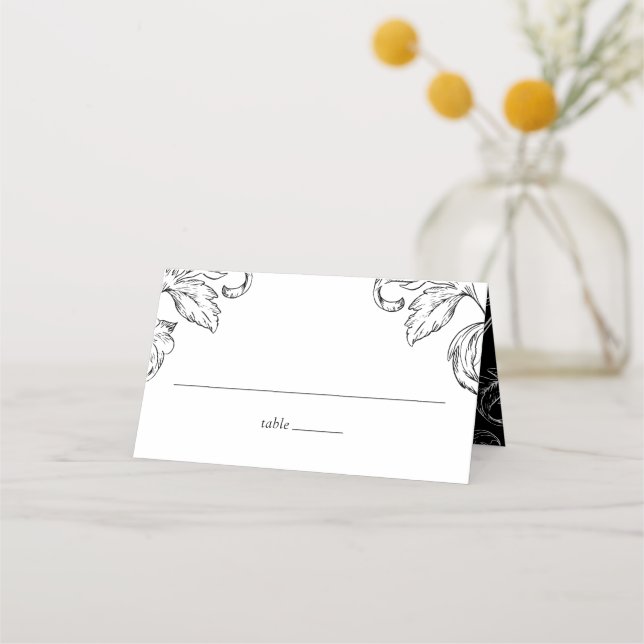 Carte De Placement RSVP de mariage rococo vintage (Devant)