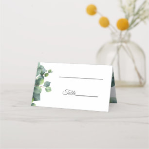 Carte De Placement Rustic Chic Eucalyptus Branches Mariage Escort