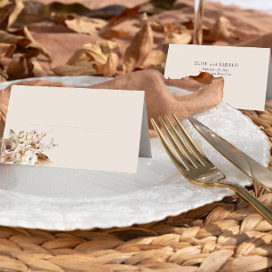 Carte De Placement Rustic Country Brown Floral Mariage