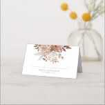 Carte De Placement Rustic Florals Noms Brown Texte Date Mariage<br><div class="desc">Rustic Florals Noms Brown Texte Date Mariage. Boho Fall fleurs colorées en terre cuite,  rouille,  marron et crèmes sont en haut avec vos noms et date mariage ci-dessous. Il y a une ligne sur laquelle écrire les noms de vos invités à la main.</div>