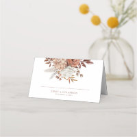 Rustic Florals Noms Brown Texte Date Mariage