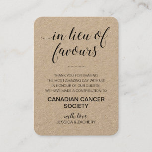 Carte De Placement Rustique Au Lieu De Favoriser Mariage De Dons