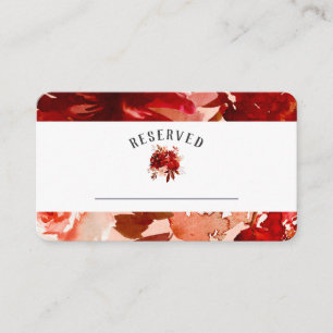 Carte De Placement Rustique Beauté Floral Réservé Siège Numéro de tab