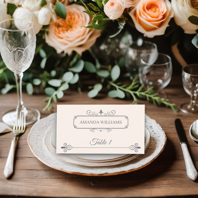 Carte De Placement Rustique Filigree, Mariage (Créateur téléchargé)