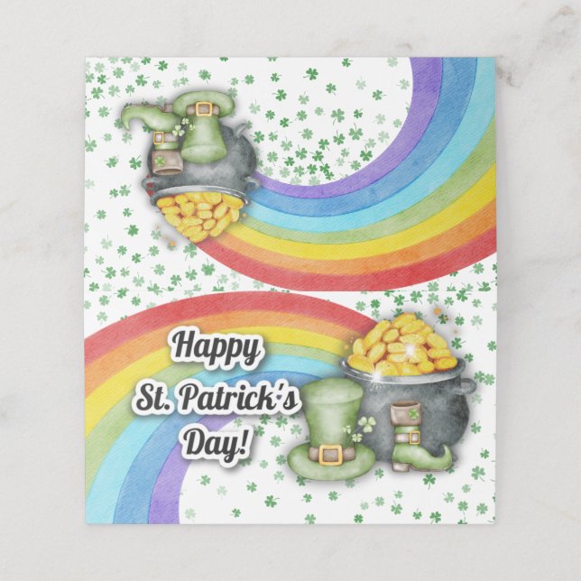 Carte De Placement Sac à gâteau de la Saint Patrick Topper, do-it-you (Extérieur déplié)