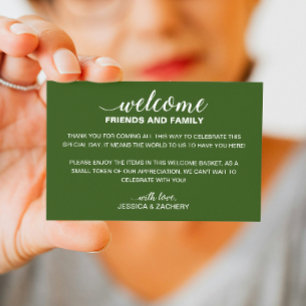 Carte De Placement Sac cadeau de bienvenue pour Mariage blanc sur ver