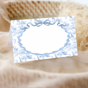 Carte De Placement Safari Animaux Bleu Poussiéreux Toile de Jouy Baby