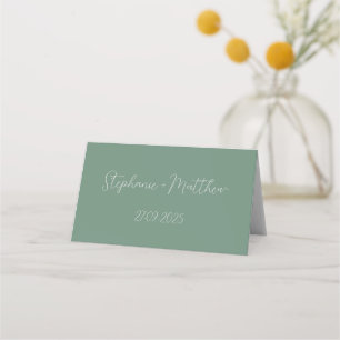 Carte De Placement Sage Green Elegant Simple Minimaliste Mariage
