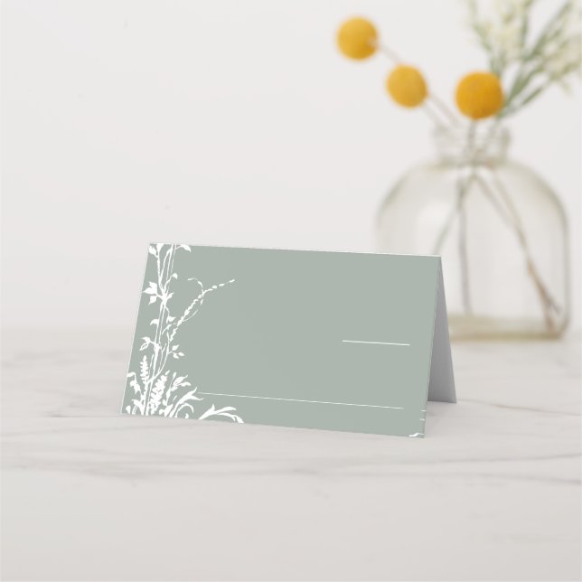 Carte De Placement Sage Green Romantic Botanical Garden Wedding (Devant)