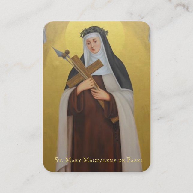 Carte De Placement Sainte Marie Magdalene De Pazzi Prière catholique (Devant)