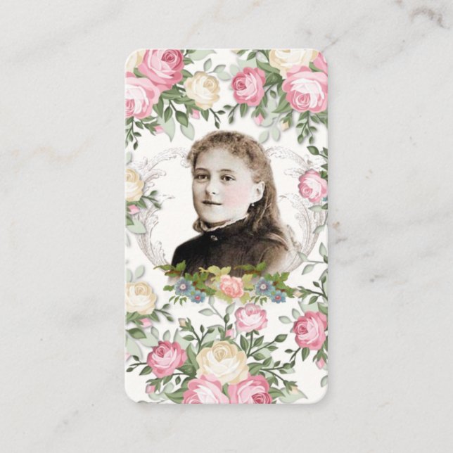 Carte De Placement Sainte Thérèse de l'Enfant Jésus Prière Novena Cat (Devant)