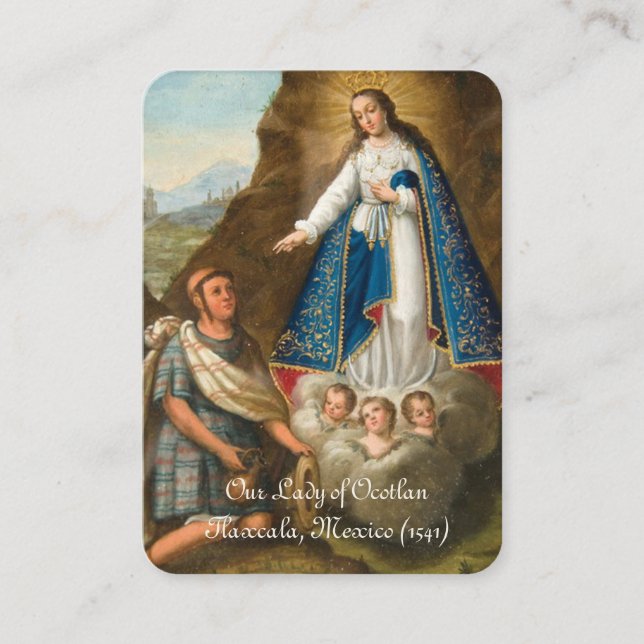 Carte De Placement Sainte Vierge Marie Ocotlan Prière catholique (Devant)