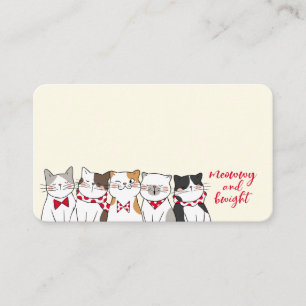 Carte De Placement Saison De Chats Amusants Pour Être Des Joyeuses Fê