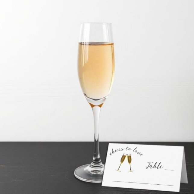 Carte De Placement Salles D'Amour Champagne Verres Réception De Maria (Créateur téléchargé)