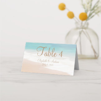 Carte De Placement Sandy Beach Mariage de bord de mer Carte Place