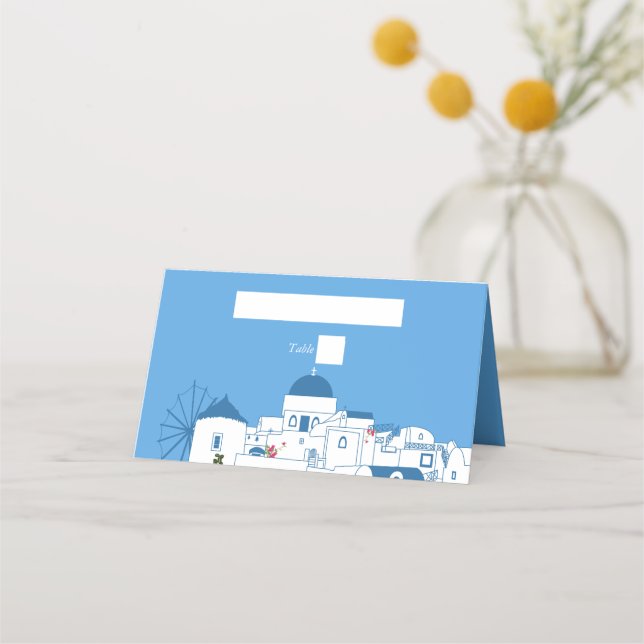 Carte De Placement Santorin Destination Mariage de l'île grecque (Devant)