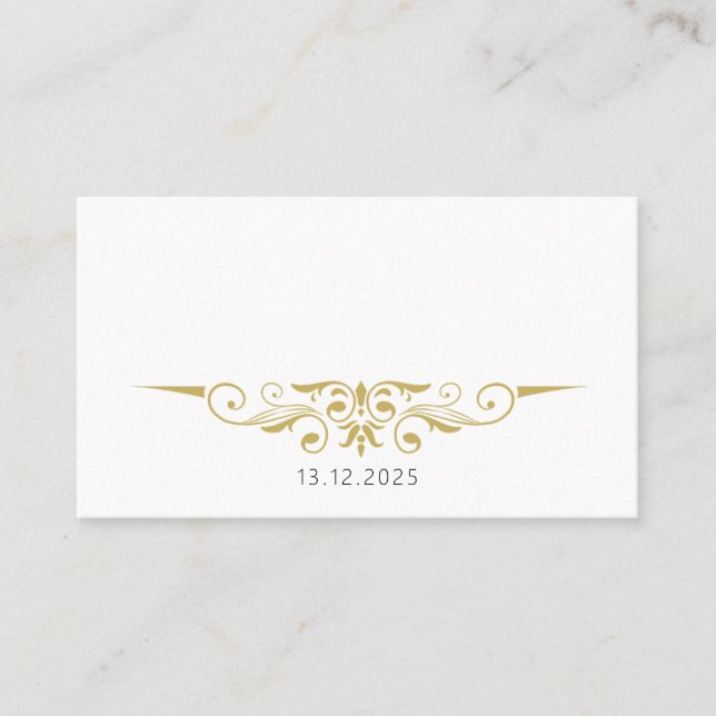 Carte De Placement Sarah - Plaques Mariages Gold Accent (Devant)