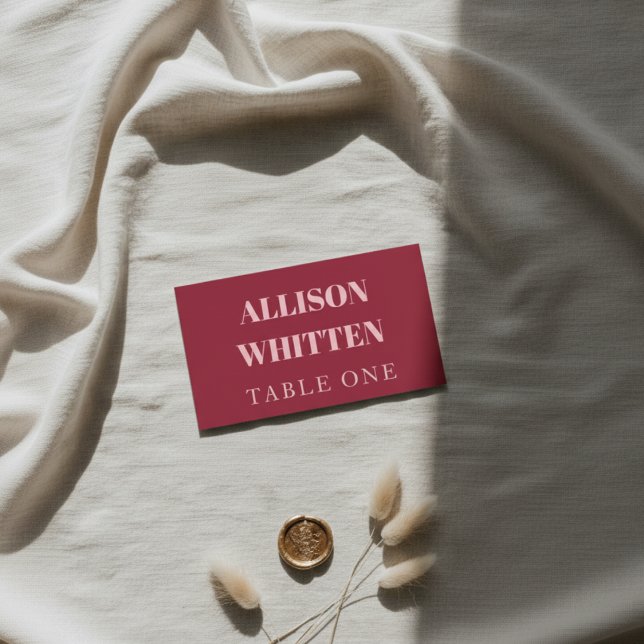 Carte De Placement Script manuscrit rose et rouge Mariage personnalis (Créateur téléchargé)