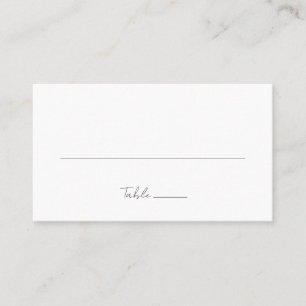 Carte De Placement Script simple élégant minimaliste Mariage classiqu