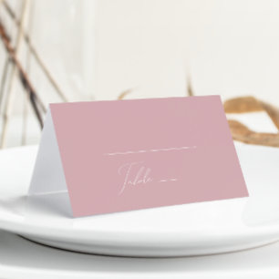 Carte De Placement Script Whimsical   Dusty Rose plié