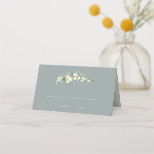 Carte De Placement Seafoam Green Snowberry+Eucalyptus Mariage